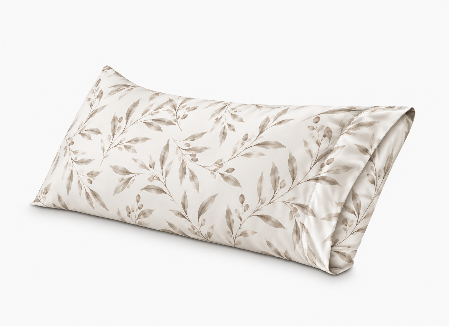 Original botanical print mulberry silk envelope pillowcase