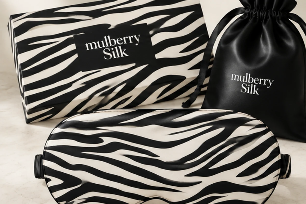 Design direction: Monochrome zebra silk mask