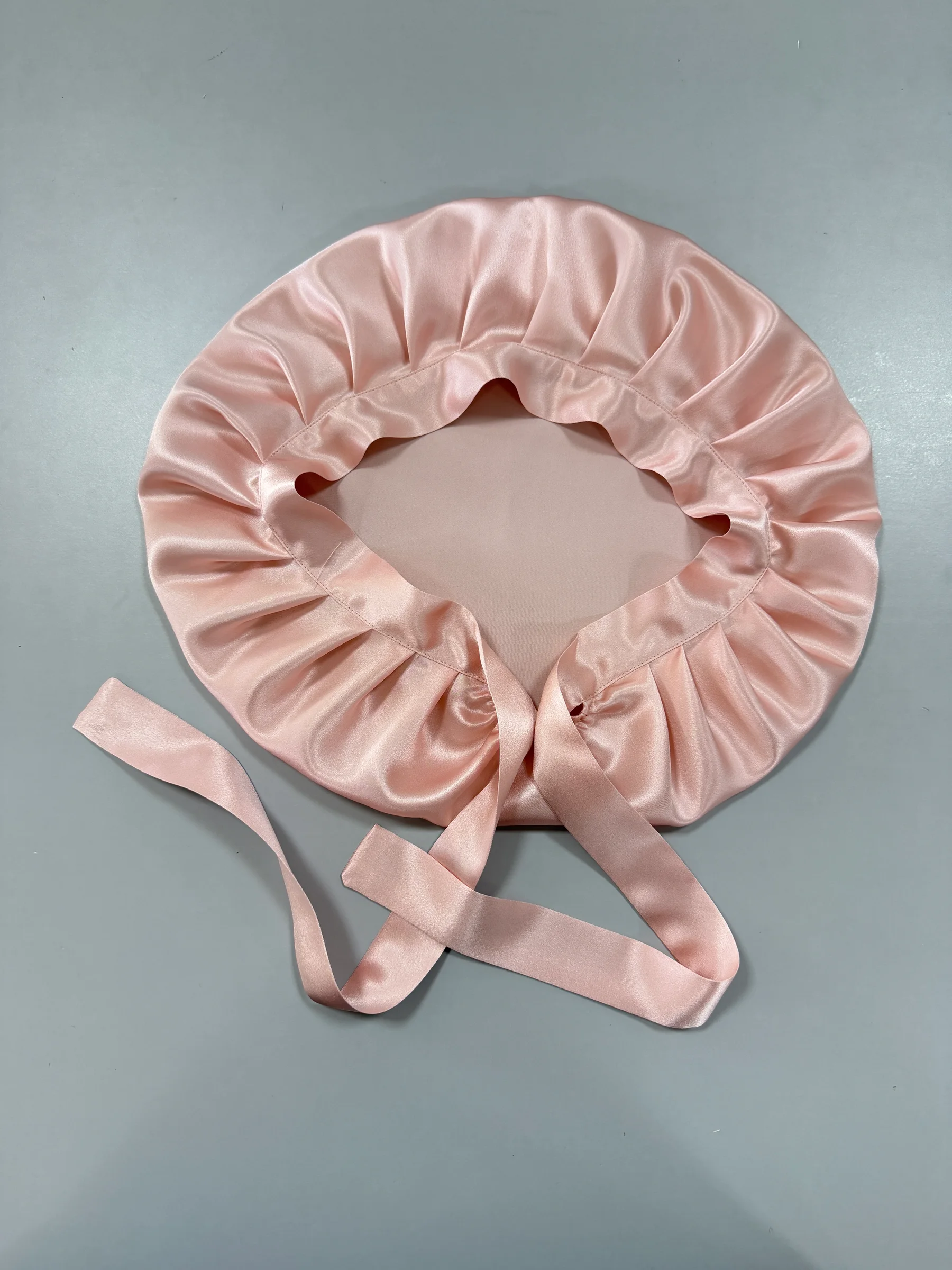 Real pink bonnet interior, back opening and long ties